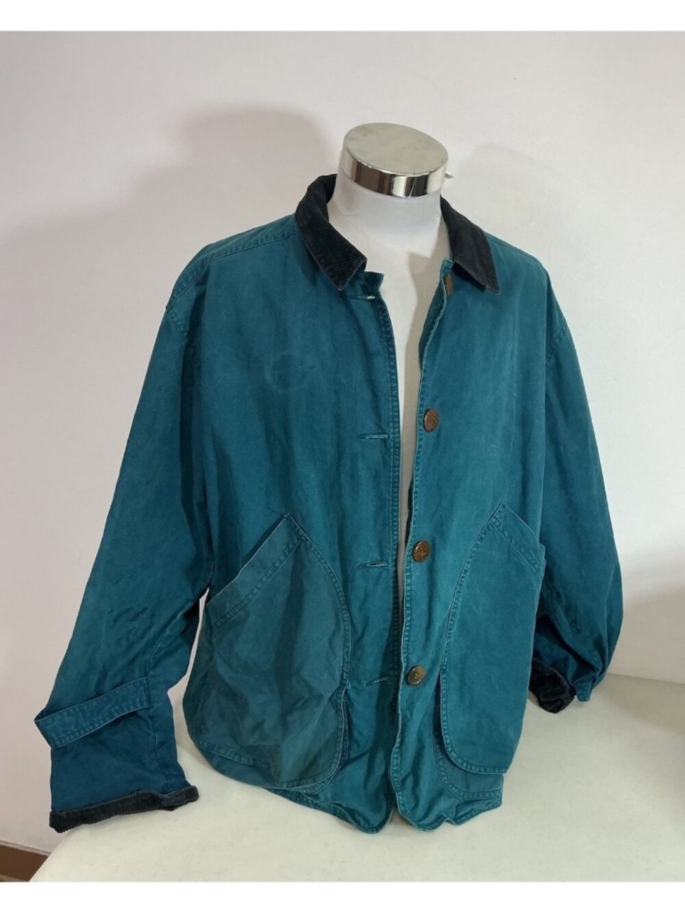 Hunt Club Vintage Chore Jacket Barn Coat Flannel Lined Mens Large